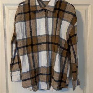 Plaid Button-Up Shirt